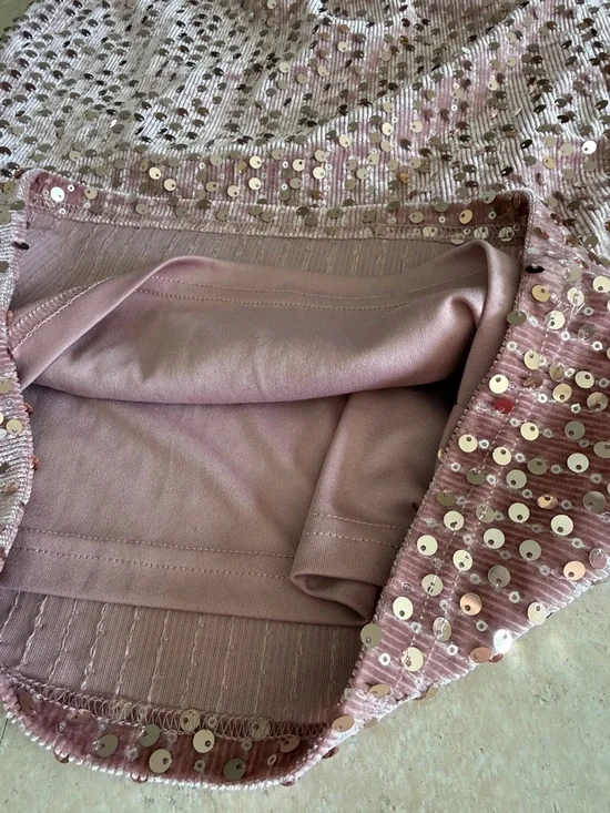 FORE sequined velvet pencil skirt - Picture 3 of 6